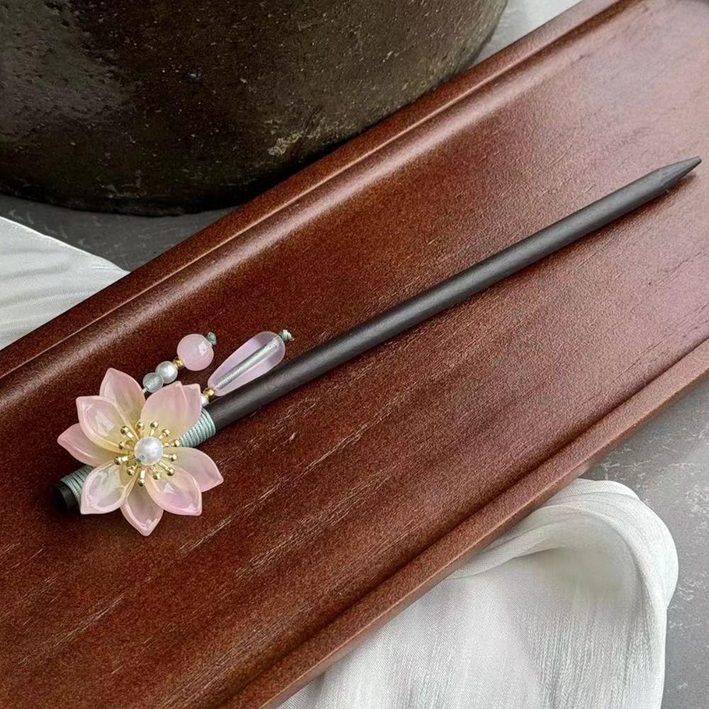 Handmade Wooden Hairpin Chinese Style Party Hair Bun Decorative Hair Chopsticks for Hanfu