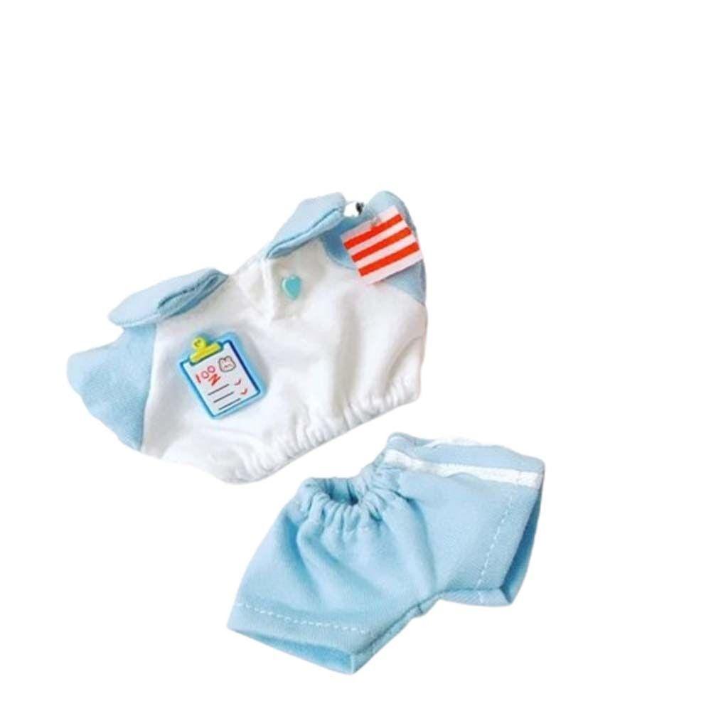 Plush Stuffed 10CM Doll Clothes Hoodies No Attributes Dolls Clothes Pink T-shirt Pants Set  Kids