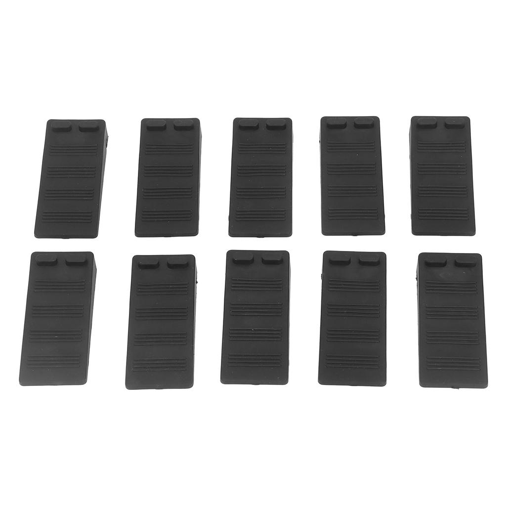 10 Pcs Door Stoppers Black  Protection Anti Collision Anti Skid Non Punching Rubber Floor Door