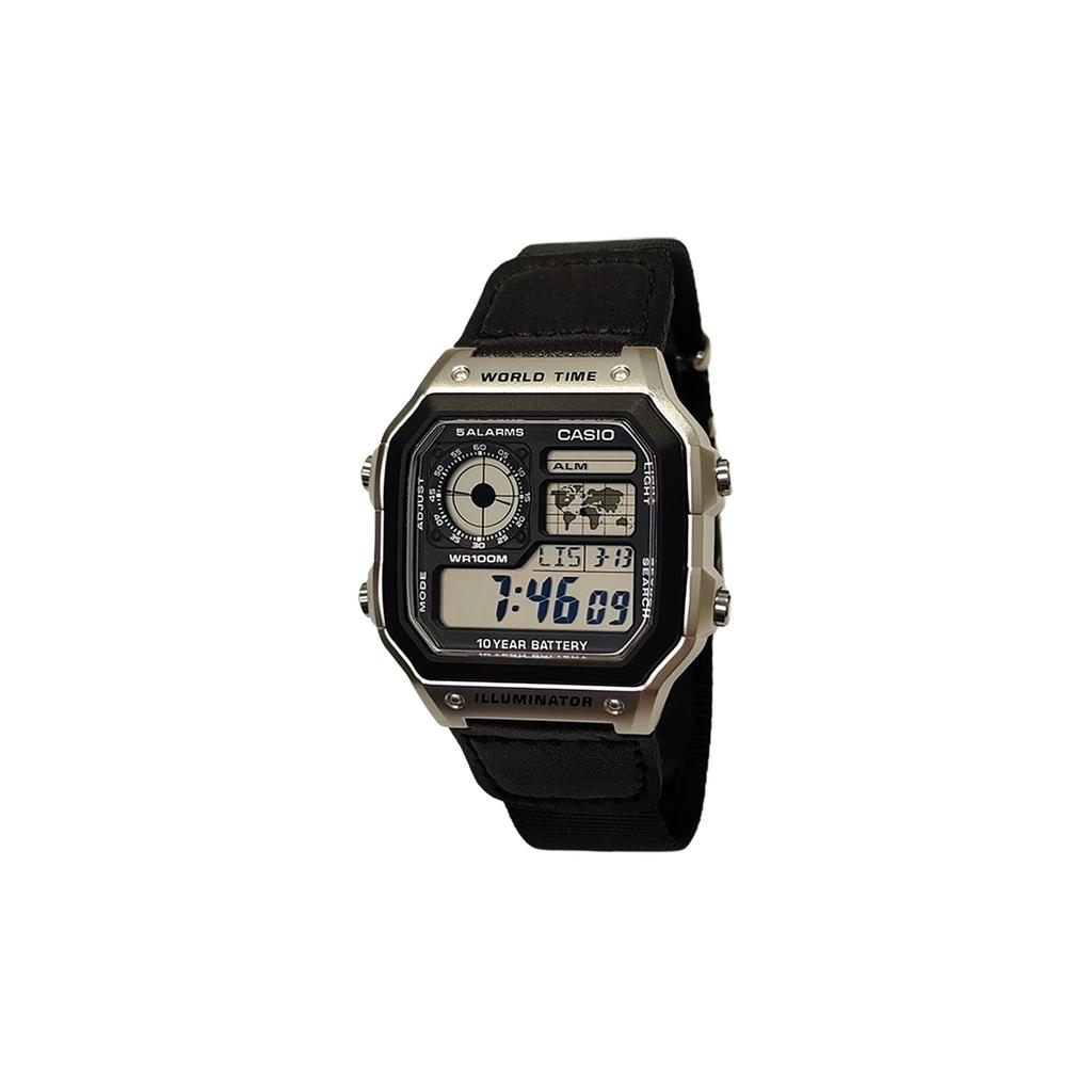 Casio Унисекс Подростковые Черные Часы AE-1200WH-1C(Watch3--)