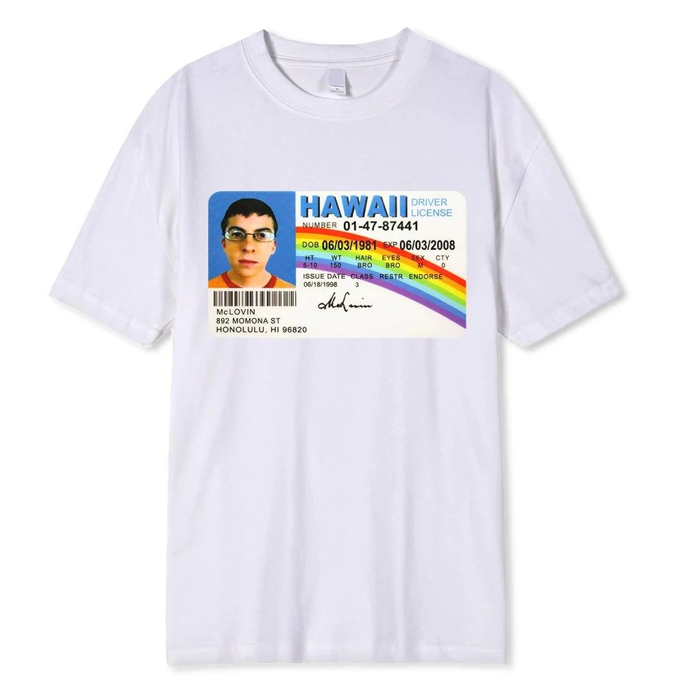 Homme T Shirt Summer Men t-Shirt Mclovin Id Card Superbad Geek Mens Women t-Shirt Unisex t-Shirt Teenagers Cool Soft 62469