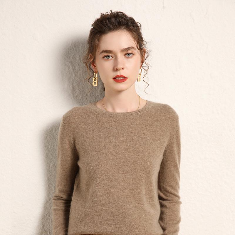 Женский кашемировый свитер Qinghe кашемир 100% кашемир, женский осенне-зимний кашемировый свитер, мягкий и теплый