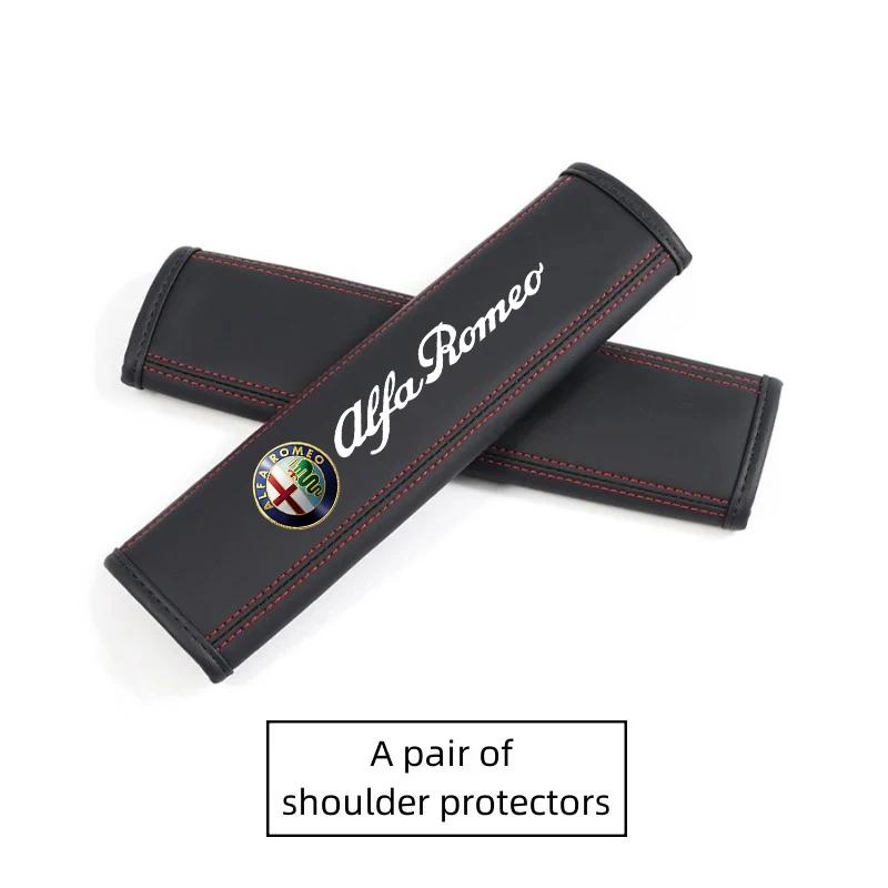 Hub Caps For Alfa Romeo 4C 159 Spider Giulia Giulietta 156 Tonale Mito 147 Car Seat Belt Protect Shoulder Pad Cover Headrest Nec mjk895