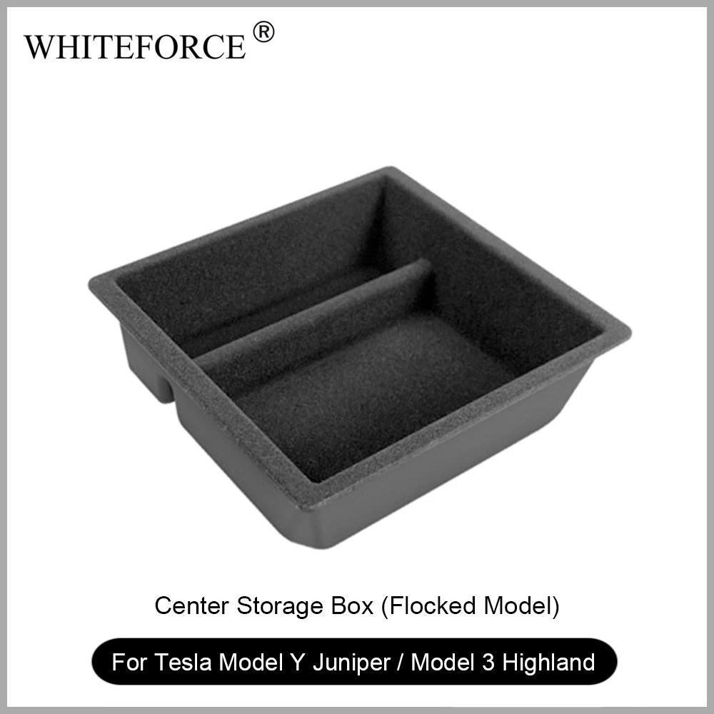 For Tesla Model Y Juniper Storage Box Center Armrest Hidden Box Model 3 Highland Center Console Organizer Tray Armrest Cubby