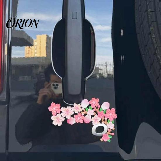 Всепогодные автомобильные наклейки Наклейка с цветком персика, Смоляная цветочная наклейка для Авто Мотоцикла, Термостойкая Долговечная Наклейка Водонепроницаемый Клей Бампер