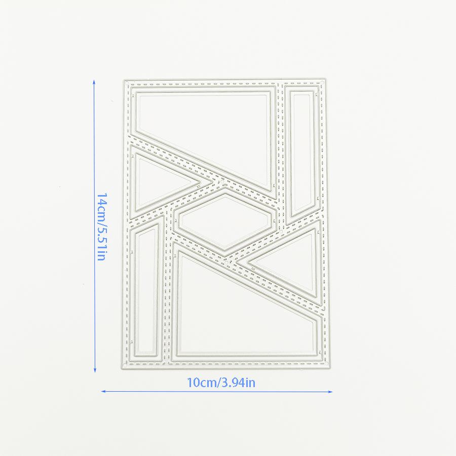 2024 New Arrival 14*10CM Background Frame Metal Cutting Dies for Scrapbooking Card Making Craft Knife Mould Blade Punch Stencils