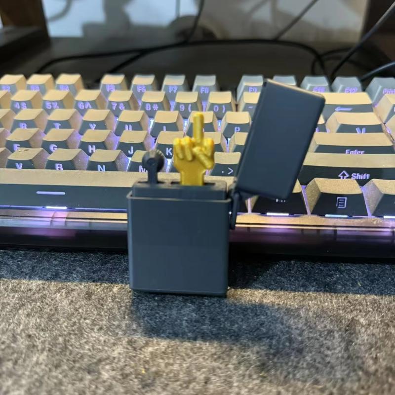 Смешной подарок на день рождения со средним пальцем Подарок Украшение для рабочего стола Напечатанный на 3D-принтере Подарочная коробка-сюрприз Коробка-вставка со средним пальцем Ремесленное украшение