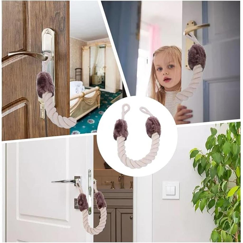 Дверной стопор - Стопор для двери - Ограничитель двери - Стопор на веревке - Защита для окон - для надоедливых дверей спальни