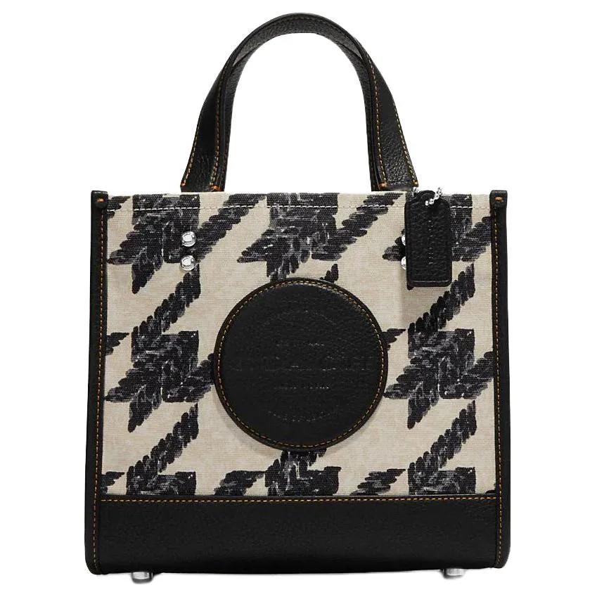 COACH Dempsey Canvas Leather Canvas Bag Tote Shopping Bag Handbag Women's Black Butter (Unisex) Handbags CJ623 SVVRW