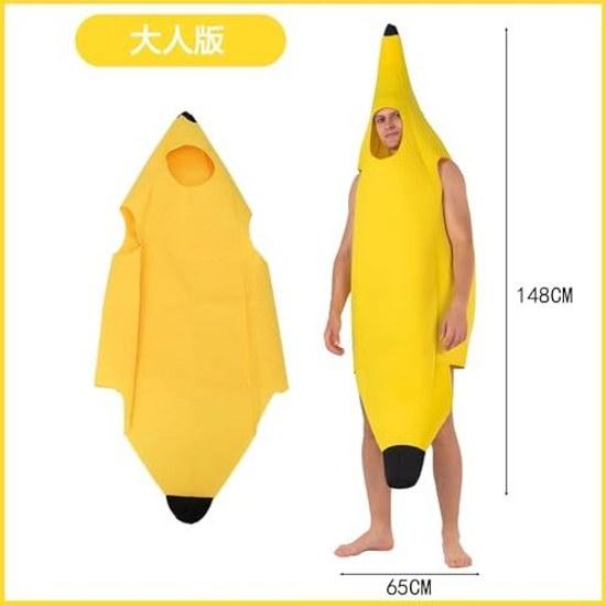 KEKVE Halloween costume full-body suit adult Banana Man funny cosplay amusing event party yellow unisex