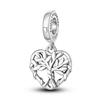 925 Silver Charms Beads Plants Flowers Rose Tree Of Life Clip Dangle Fit Bracelet Bangle Jewelry