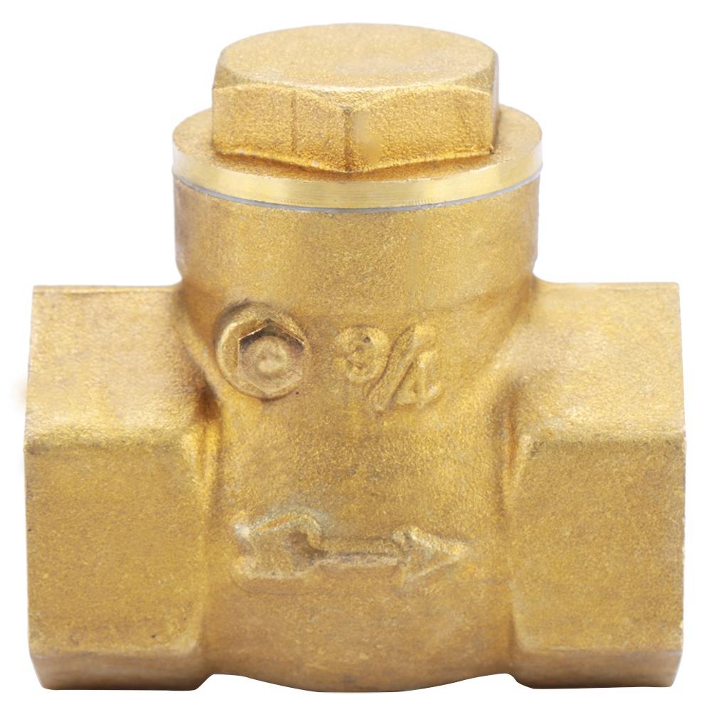 Golden Brass One Way Female Thread Swing Check Valve Brass Check Valve Parts (DN20)