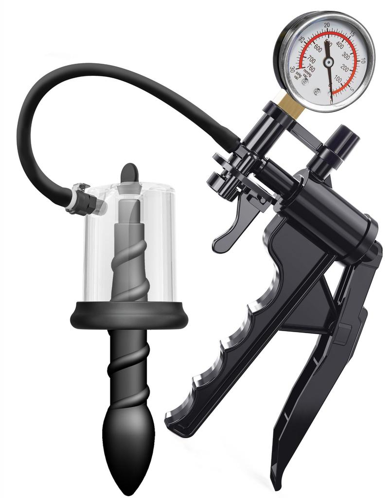 Анальная помпа Ручной вакуум Розовый бутон Помпа Секс-игрушки для мужчин женщин SM Присоска Стимулятор простаты Анальный дилататор Набор анальных пробок