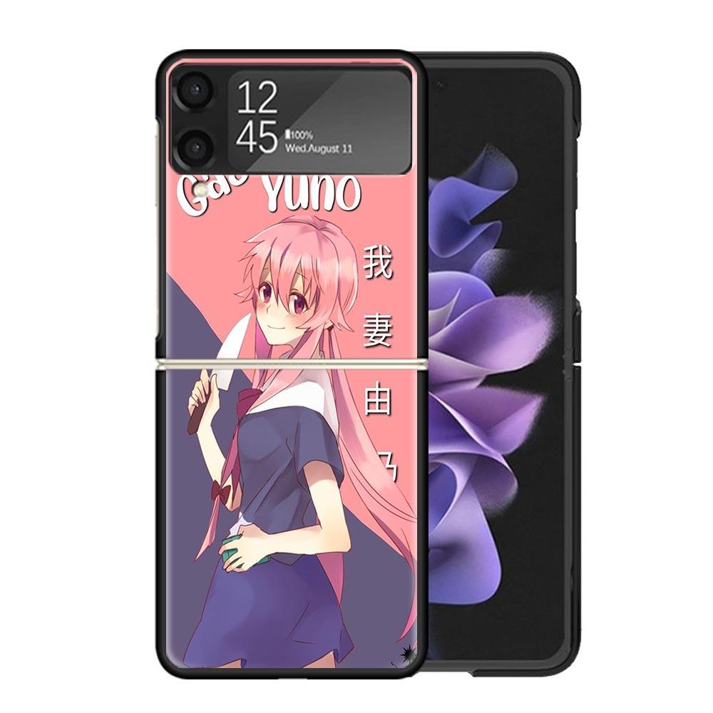 Mirai Nikki Гасай Юно Аниме Чехлы Для Samsung Galaxy Z Flip 4 5 6 7 3 Z Flip7 Flip6 Flip4 Flip5 Flip3 5G Жесткие Ударопрочные Fundas