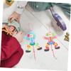 Wooden Clown Marionette Interactive Hand Puppets for Adults, Fun Pull String Toy, Finger Dexterity Training 2pcs