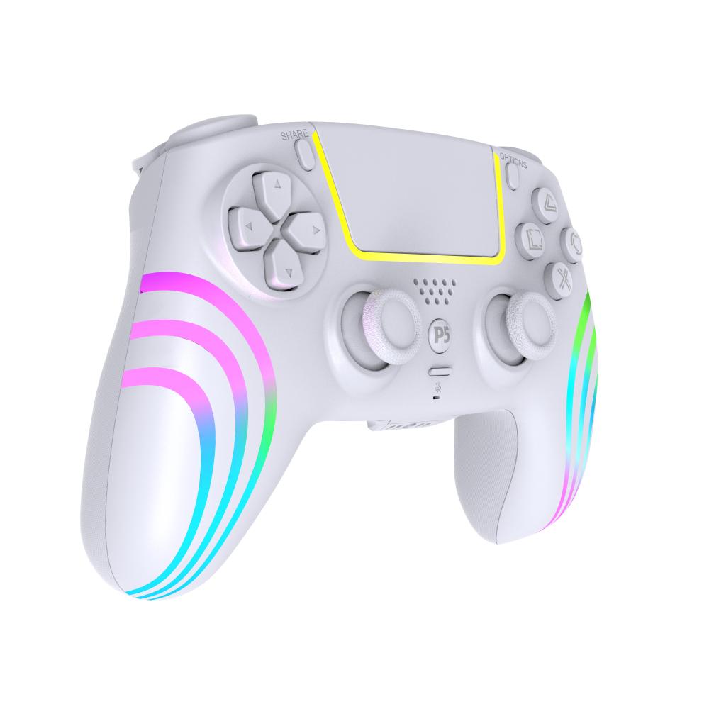 Беспроводной Bluetooth Геймпад для PlayStation 5 с двойной вибрацией и RGB-подсветкой для PS5/PS5 Slim/PS5 Pro/ПК