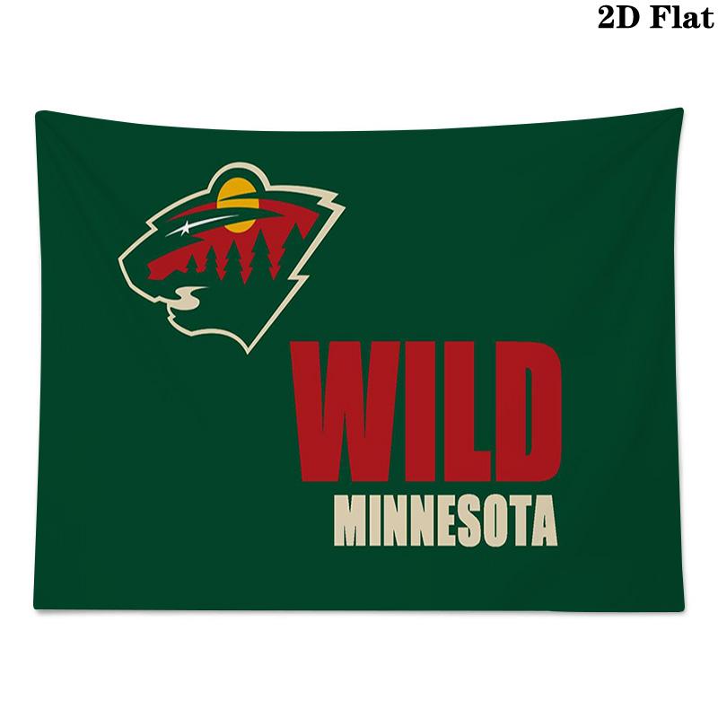 Minnesota wild Logo Wall Tapestry Aesthetic Wall Hanging Printed Fabric Blanket Decorative Tapestries for Bedroom Living Room Home Decor