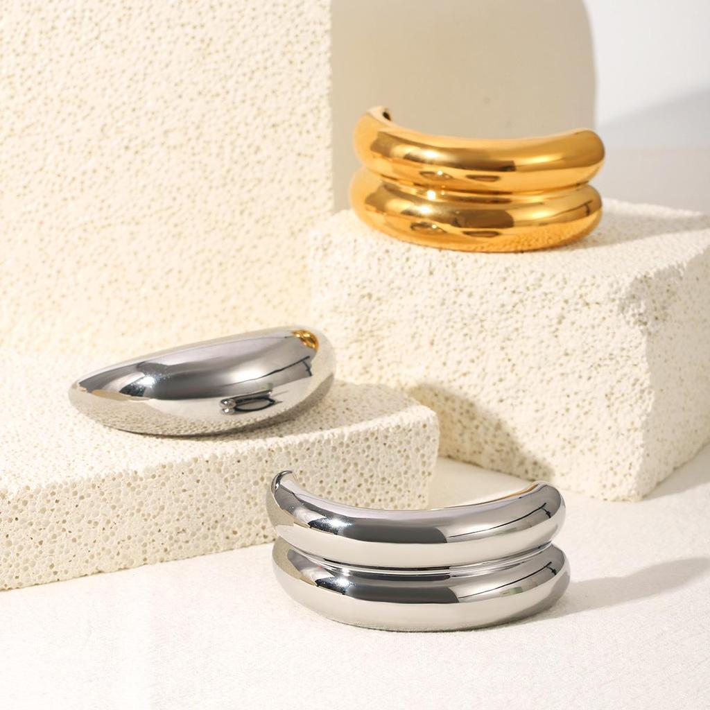 Минималистичная гладкая резинка для волос из нержавеющей стали - Прочная, уникальная, яркая резинка для волос для женщин