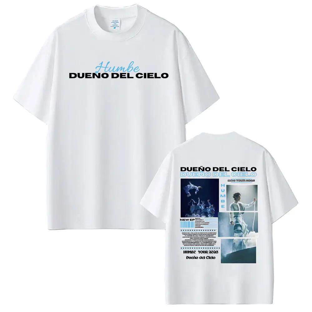 Singer Humbe Dueno Del Cielo Tour 2026 Album T Shirt Men Women Fashion Cotton T-shirts Oversized Loose O-Neck T-shirt Streetwear
