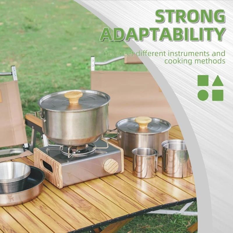 Мини Коробчатая Плита Кемпинг Портативная Уличная Газовая Плита Коробчатая Плита из Нержавеющей Стали Газовая Горелка Принадлежности для Кемпинга и Приготовления Пищи