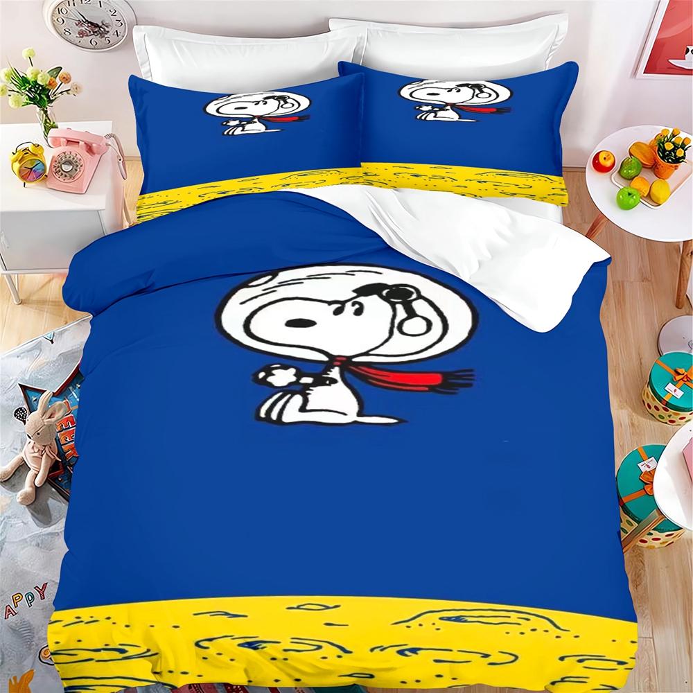 Счастливый Маленький Пес Пододеяльник Набор Snoopy Для Детей Мультфильм Аниме Одеяло Размер King Size Постельное Белье Queen И Twin, 3D Печатное Одеяло