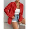 Women Solid Color Casual Zipper Long Sleeve Outerwear Jacket