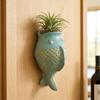 Rustic Style Fish Ornaments No-Drill Wall Mounted Planter Unique Decorative Floral Ware  Outdoor