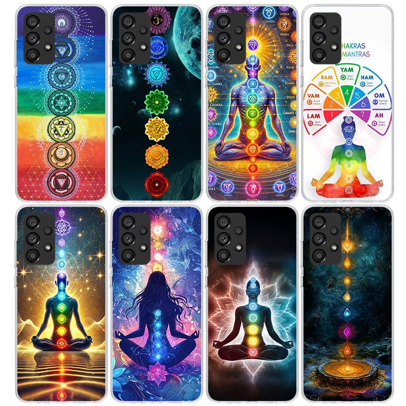 Yoga Chakra Spiritual Energy Universe Phone Case For Samsung Galaxy A52 A51 A50S A32 A22 A12 A02S A72 A71 A31 A70 A30S Note 20 U