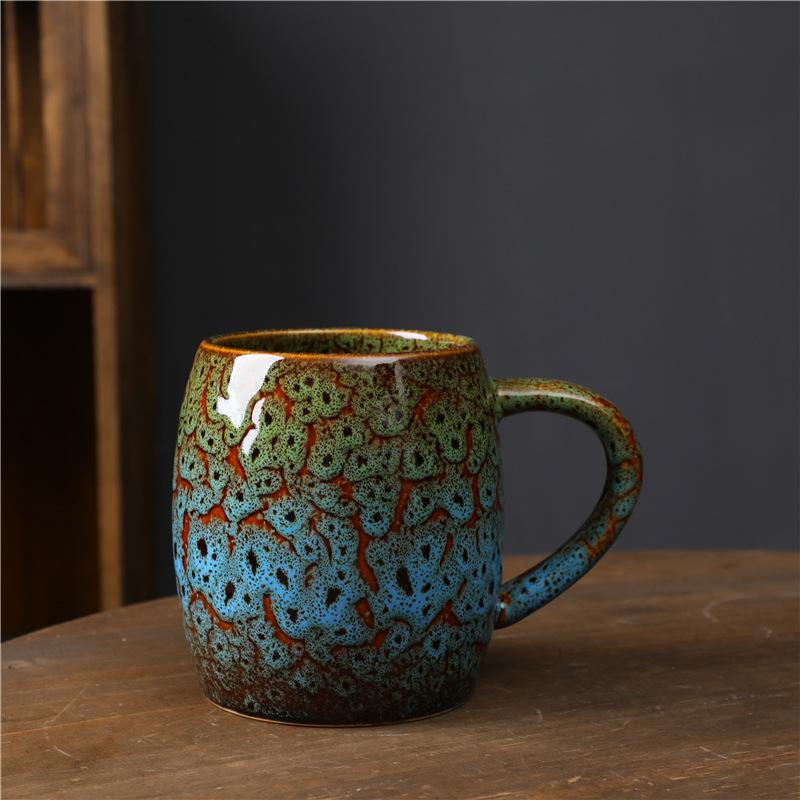 Kiln-Changed Ceramic Cup Large Capacity Cup Office Gift Water Cup Household Retro Coffee Cup