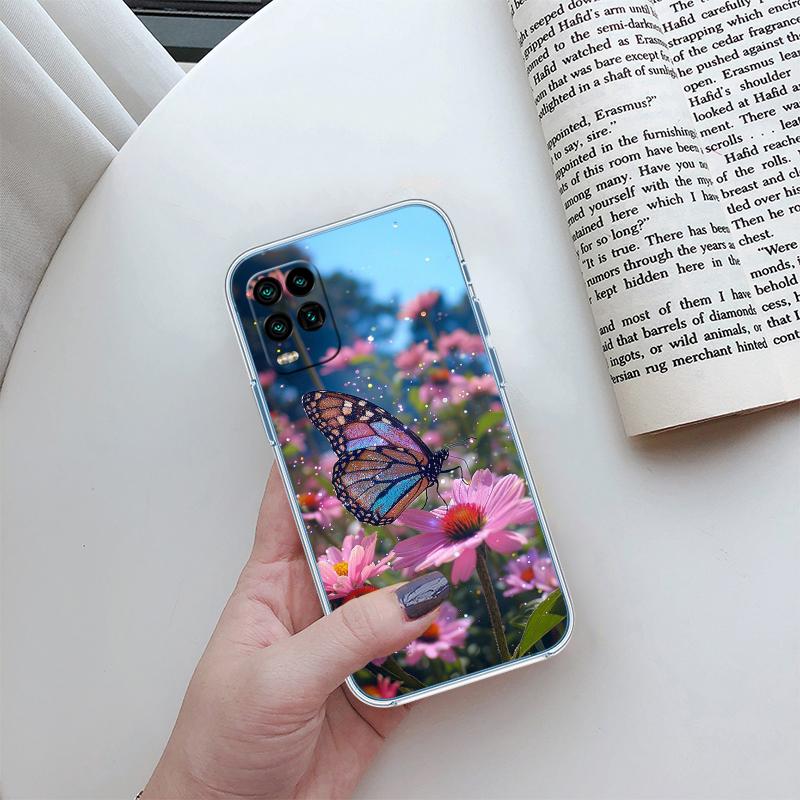 RA9 Colorful Butterfly Transparent Phone Case for Motorola Moto G7 G8 G9 G84 G85 G73 G24 G15 Z2 Play Power Plus