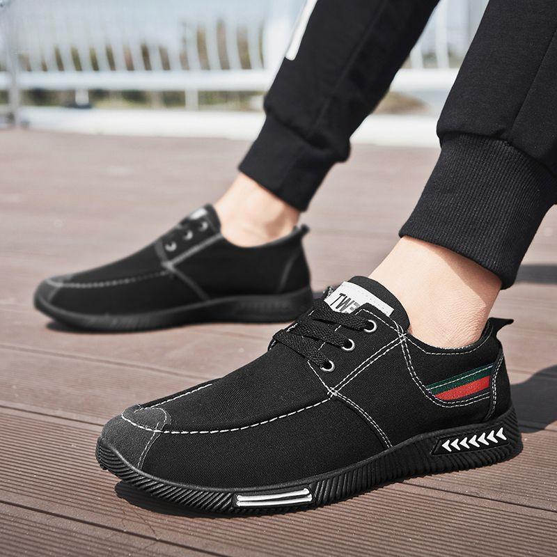 Старая пекинская тканевая обувь. Весенне-летняя дышащая парусиновая обувь с защитой от запаха. Износостойкая повседневная обувь на мягкой подошве. Мужская обувь для папы.