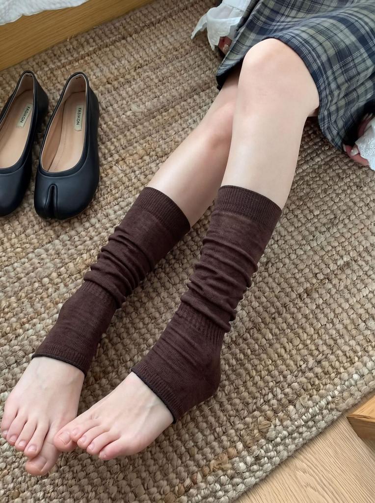 Miu Series Foot-Stepping Calf Socks Women'S Cold And Breathable Summer Stacking Socks Ballet Wind Curling Versatile Half-Leg Cover