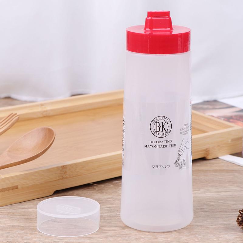 Бутылка для соуса 300 мл с 4 отверстиями, смоляной диспенсер для кетчупа и масла, кухонный графин