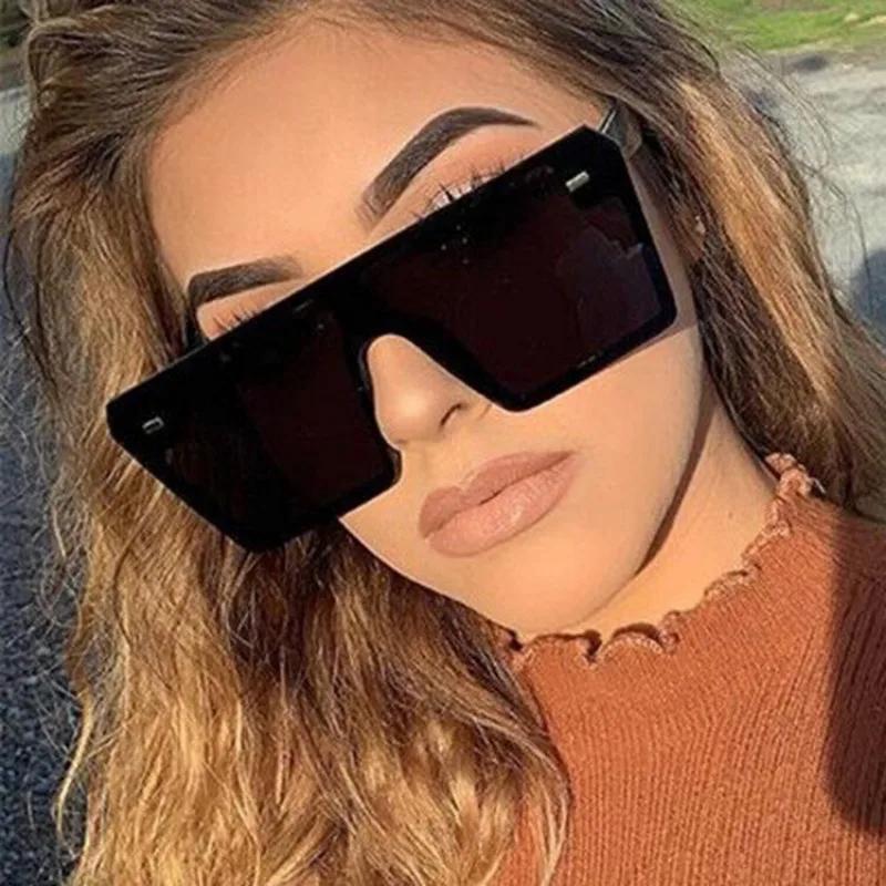 Oversized Square Sunglasses Woman Fashion Brand Big Frame Female Sun Glasses Vintage Outdoor Driver Gradient