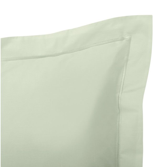 Taie d'oreiller percale de coton peigné "Julian" Coton Pur - 65x65 - Julian Vert d'Eau