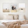 Buffalo Wall Art Bison Poster and Print Highland Cattle Painting Americana Southwestern Farm Wall Picture for Living Room Decor