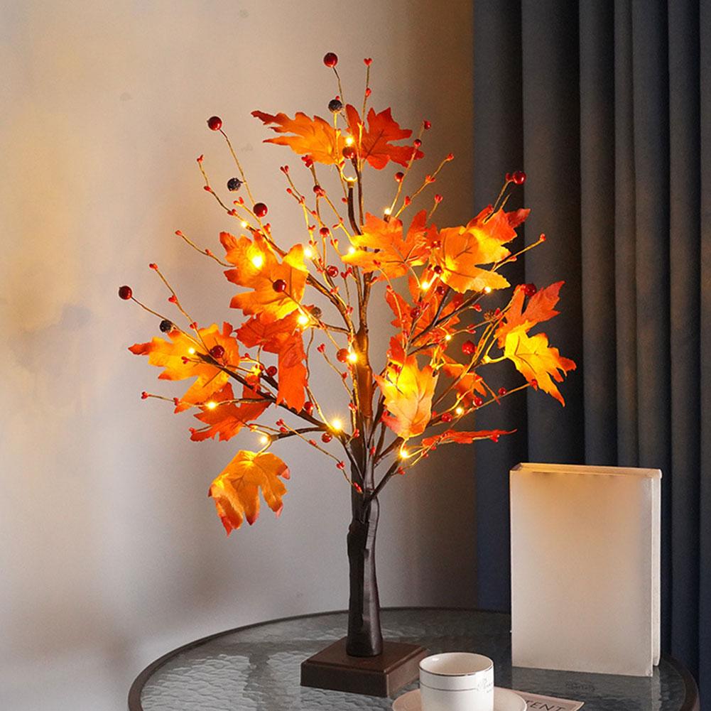 LED Artificial Black Birch Tree Light DIY Branches Table Lamp For Fall Gifts Home Bedroom Holiday Party Halloween Decor