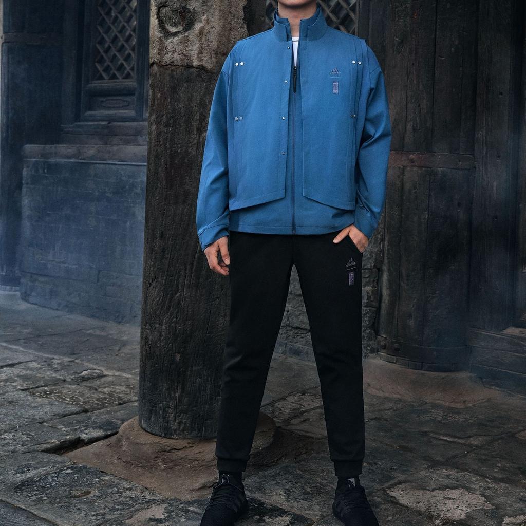 Adidas Solid Color Cuffed Loose Sweatpants Men Bottoms Black IA8104