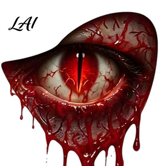 Blood Red Eyes Stickers Demon Window Sticker Dripping Wall Decal Realistic Removable Creepy Devil Static Cling Decal for Halloween Decoration