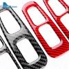 For Kia Stinger      LHD RHD Real Soft Carbon Fiber Car Door Window Button Panel Trim Sticker Accessories