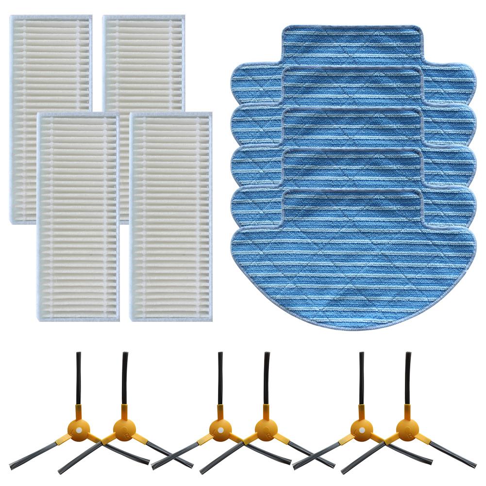 Complete Replacement Set for Dexp Mmb300 Robot Vacuum Cleaner Includes Side Brushes Filters and Mop Cloths for Reliable Use