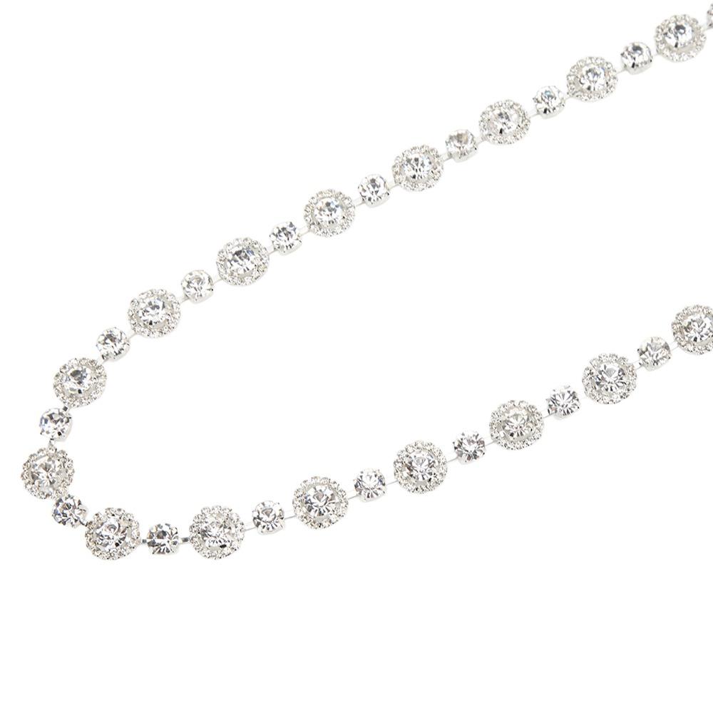 1pcs Metal Chain Base Rhinestone Claw Chain Crystal Applique Trim For Garment Decoration