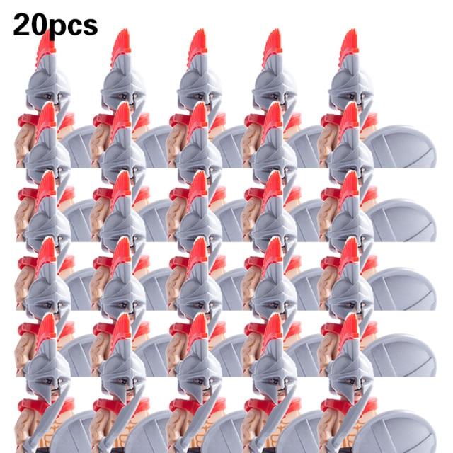 Средневековые военные наборы, фигурки, строительные блоки, шлемы, детали солдата, рыцарское оружие, римский меч, аксессуары, игрушки для детей