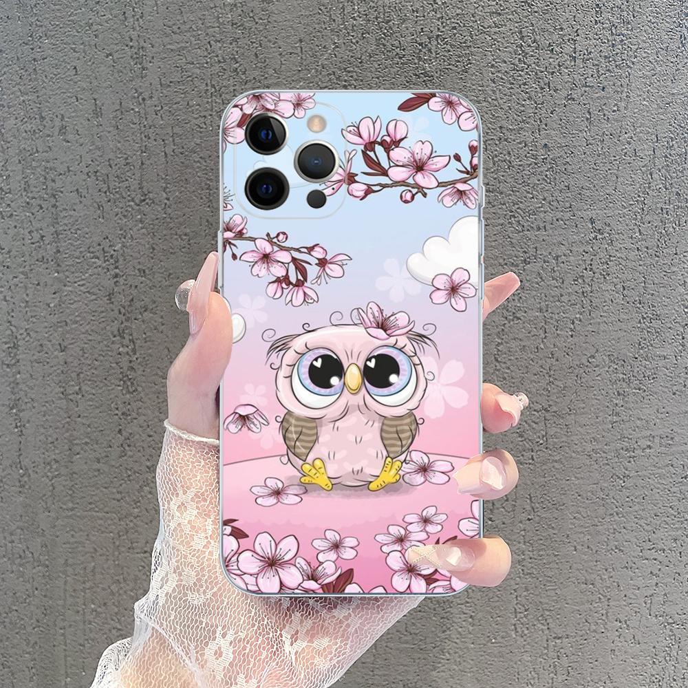 Мультяшный Милый Сова Любовники Чехол для Телефона Для iPhone 15 14 13 12 Mini 11 Pro XS Max X XR SE 6 7 8 Plus Мягкий Силиконовый Чехол