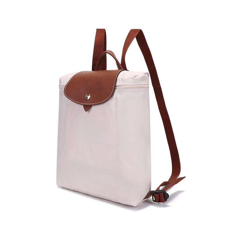 Longchamp Складной кожаный рюкзак Le Pliage 26 на молнии Женский рюкзак Цвет бумаги 1699089555