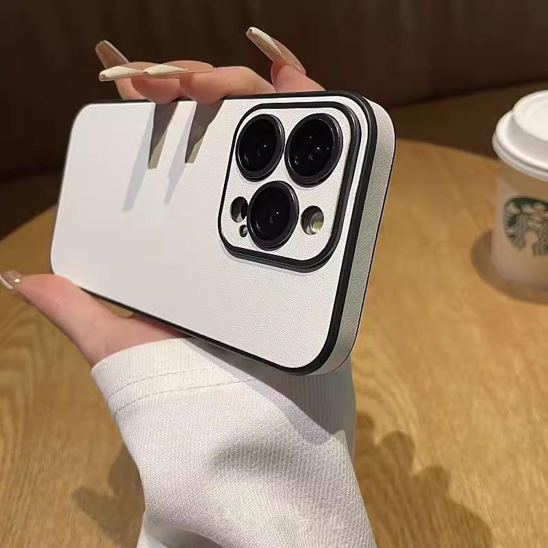 Применимо к iPhone11promax, однотонный липкий кожаный чехол для мобильного телефона Apple 11, полноразмерный, со своей защитной пленкой для объектива, простой и креативный