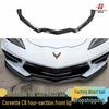 Передний сплиттер в спортивном стиле для Corvette C8: Трехсекционный набор лопат для модифицированного вида