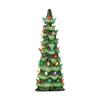 Pre-Lit Hand-Painted Resin Tabletop Christmas Tree Small Light Up Holiday