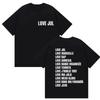Love Jul France Rapper 2025 Album Print T Shirts Men Women Vintage Fashion Short Sleeve T-shirts Casual Oversized Cotton T-shirt