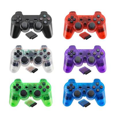 Беспроводной геймпад 2.4G с двойной вибрацией для PS2 с ресивером без задержек.